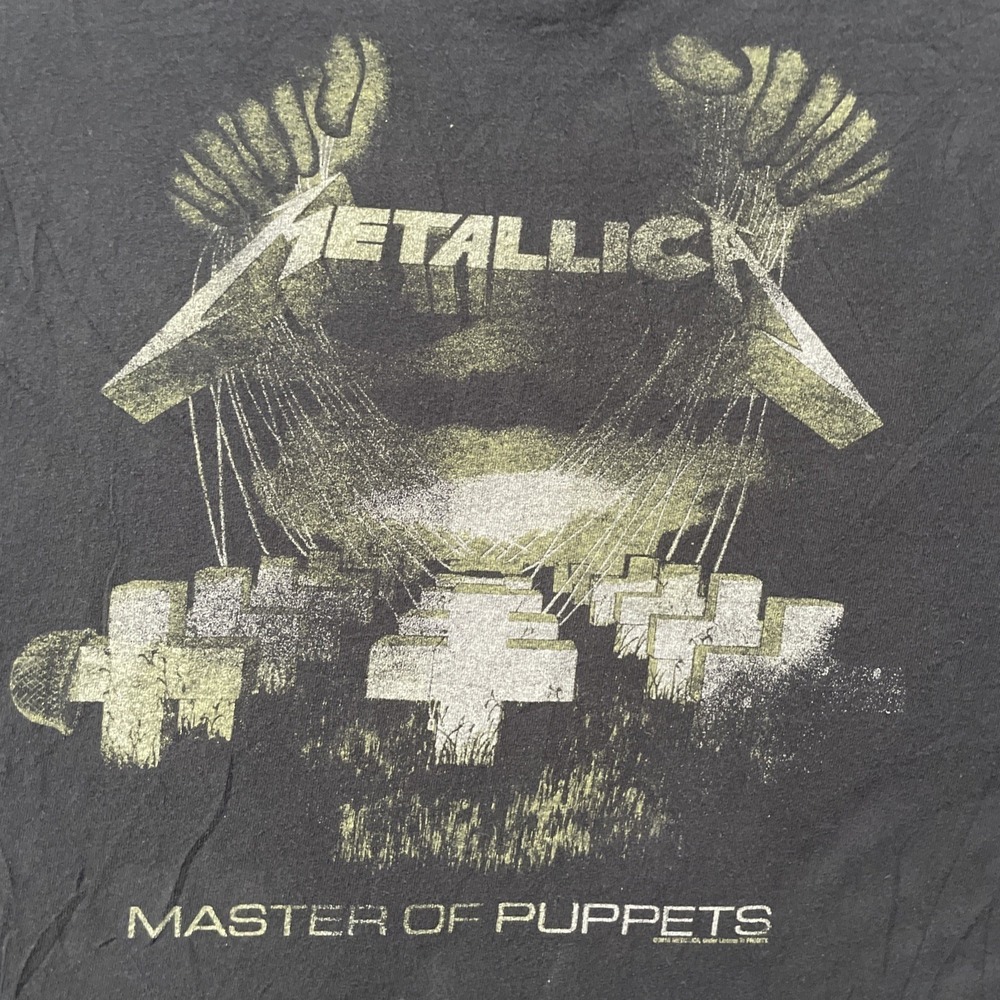 Gildan Mens‎ XL T-Shirt Black Metallica Master of Puppets Band Graphic 2016